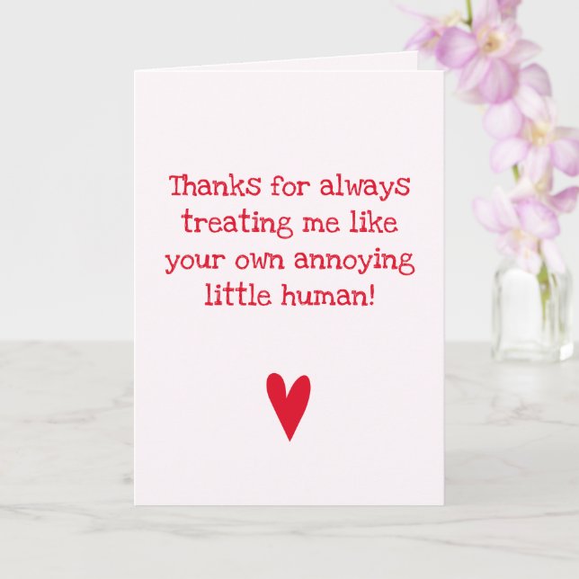 Funny Mother's Day Quote for Bonus Mom Card (Orchid)