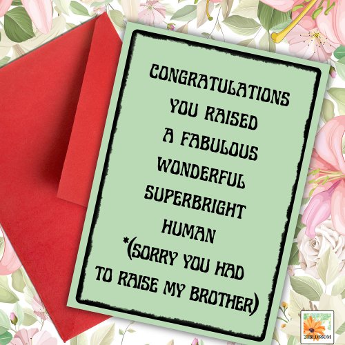funny Mothers day saying parenting siblings Card