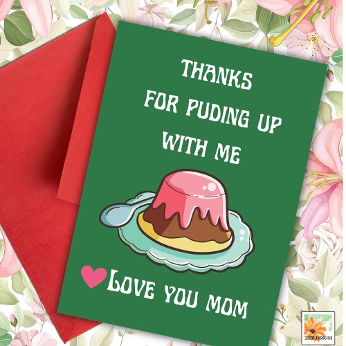 funny Mothers day saying Parents food pun Card