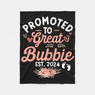 Funny Mothers Day Shirt Promoted To Great Bubbie C Fleece Blanket