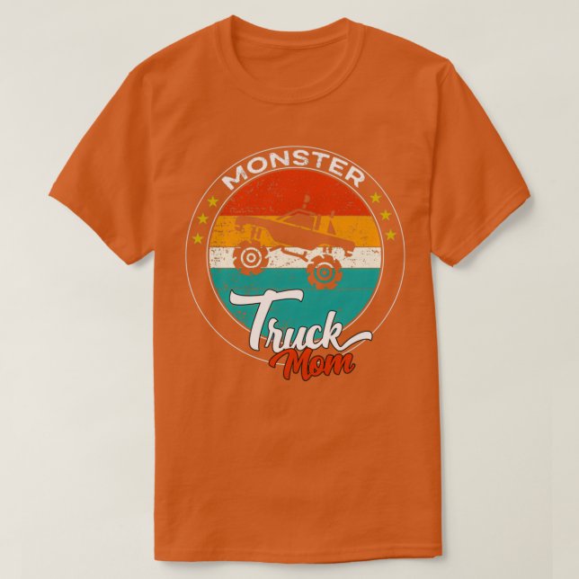 funny motherx27s day Monster Truck Mom Retro Vinta T-Shirt (Design Front)