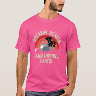 Funny Mothman Breakin Hearts & Rippin Farts Vintag T-Shirt