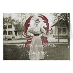 FUNNY MOTIVATED WOMAN WORKER  1890 LOBSTER  WOMAN