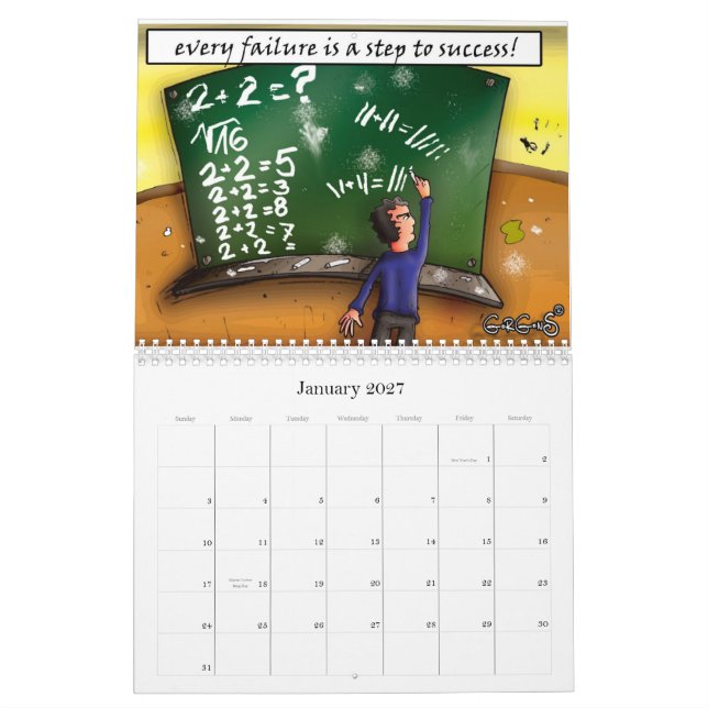 FUNNY MOTIVATIONAL CALENDAR 2012 (Jan 2027)
