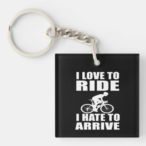 Funny motivational cycling quotes keychain