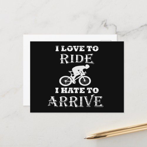 funny motivational cycling quotes postcard