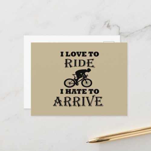 funny motivational cycling quotes postcard