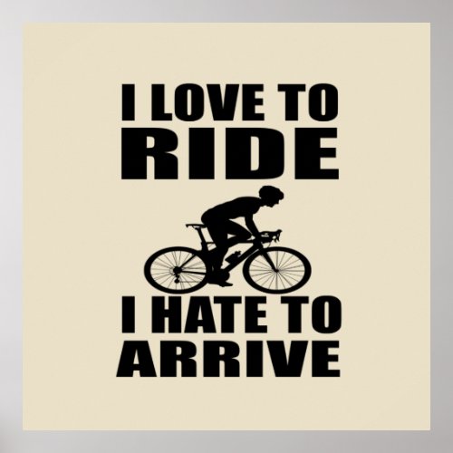 Funny motivational cycling quotes poster