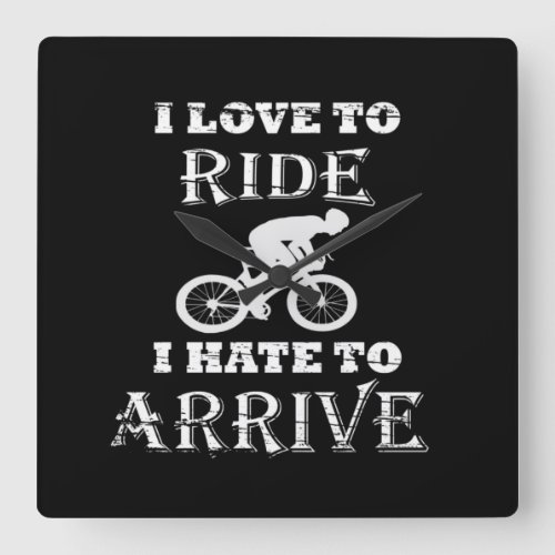 funny motivational cycling quotes square wall clock