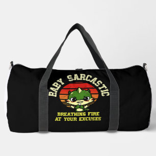 Funny Motivational Dragon - Burn Your Excuses Duffle Bag