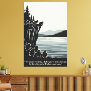 Funny Motivational Image and Quote  Canvas Print