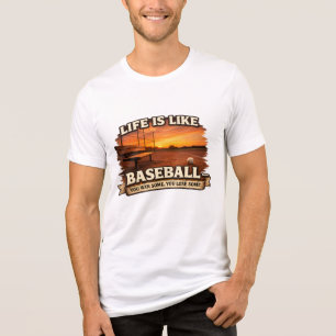 funny motivational -life is like Baseball quote  Tri-Blend Shirt