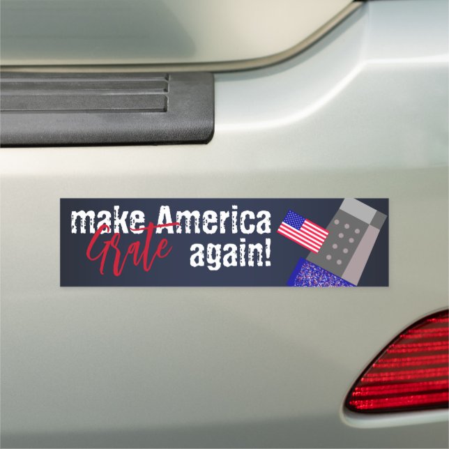 Funny Motivational Political Quote Red and Blue Car Magnet (In Situ)
