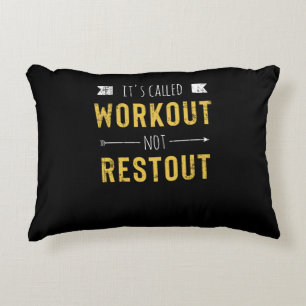 Funny Motivational Quote It's Called Workout Accent Pillow