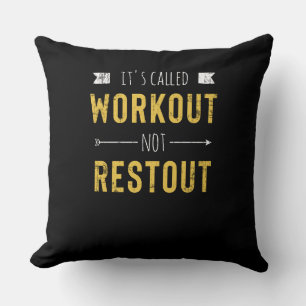 Funny Motivational Quote It's Called Workout Throw Pillow