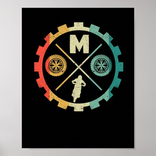 Funny Moto Cross Dirt Bike Motocross Biker Poster