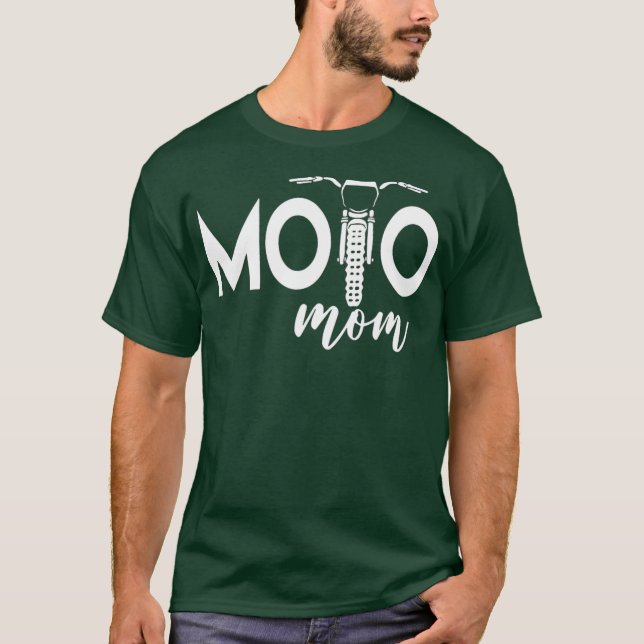 Funny Moto Mom Motorcycle Motocross Dirt Bike T-Shirt (Front)
