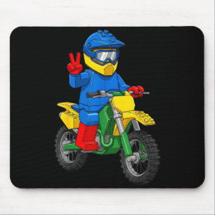 Funny Motorbike Builder Boys Block Building Toys D Mouse Pad