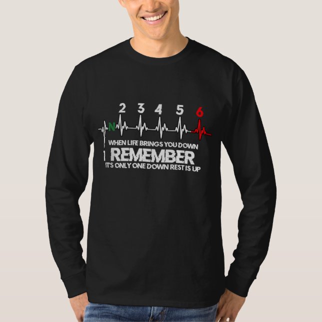 Funny Motorcycle Biker 1N23456 Bike Gear Shift Gif T-Shirt (Front)