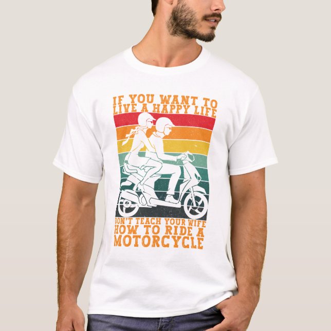 Funny Motorcycle Biker Rider Motorbike Mens  T-Shirt (Front)