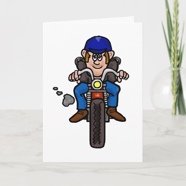 Funny Motorcycle Blessing Birthday Card (Front)