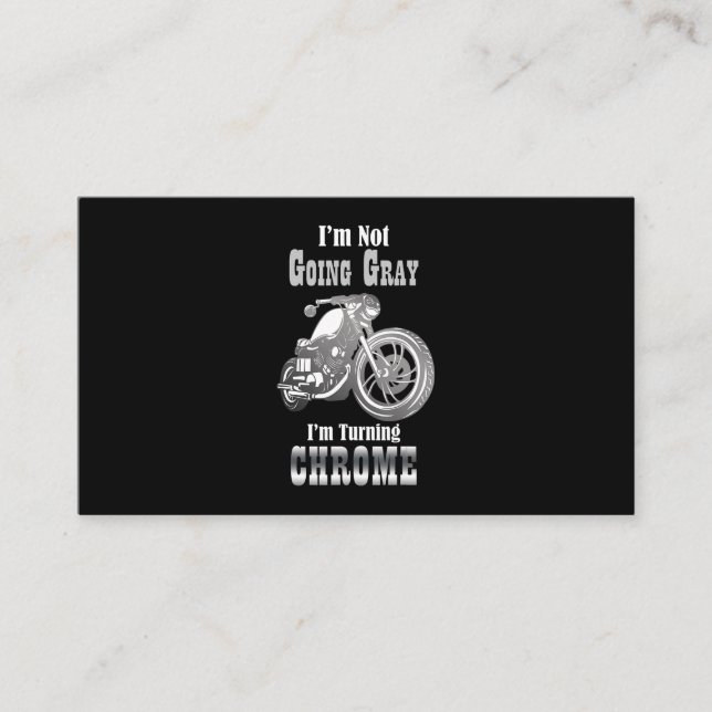 Funny Motorcycle  Im Not Going Gray Im Furning Enclosure Card (Front)