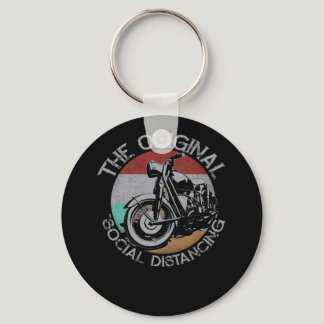Funny Motorcycle Original Social Distancing Keychain