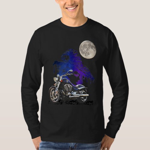 Funny Motorcycle Rider Bikers Vintage Girls Womens T_Shirt