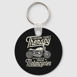 Funny Motorcycle Rider Rapy -  Biker Gift Keychain