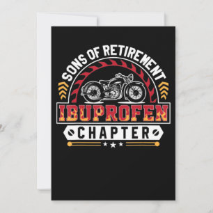 funny motorcycle rider son or arthritis old riders holiday card