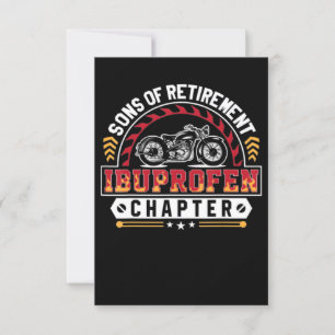 funny motorcycle rider son or arthritis old riders invitation