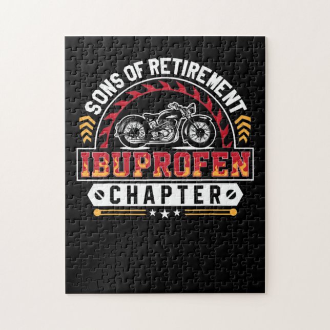 funny motorcycle rider son or arthritis old riders jigsaw puzzle (Vertical)