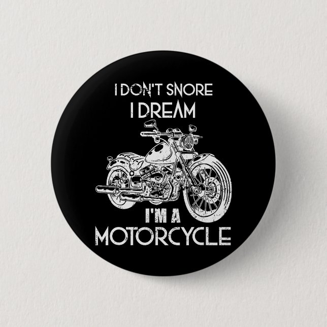 Funny Motorcycle Riding Bike Rider Biker Men Button (Front)