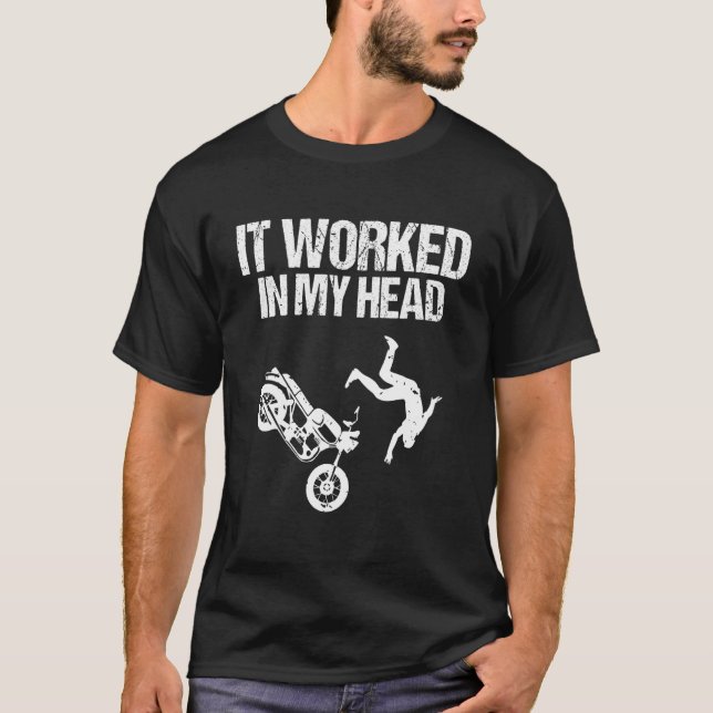 Funny Motorcycle Stunt T-Shirt (Front)