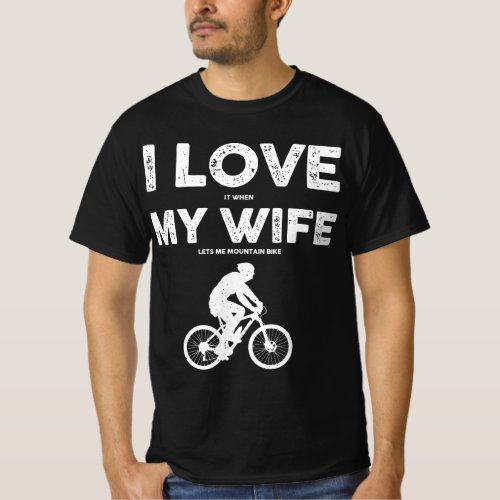 Funny Mountain Bike For Men Dad Biking Husband Quo T_Shirt