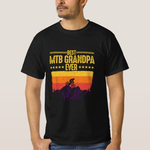 Funny Mountain Bike For Men Vintage Biker Grandpa  T_Shirt