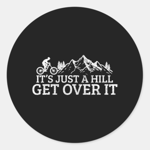 Funny Mountain Bike MTB Cycling Biking Biker Classic Round Sticker