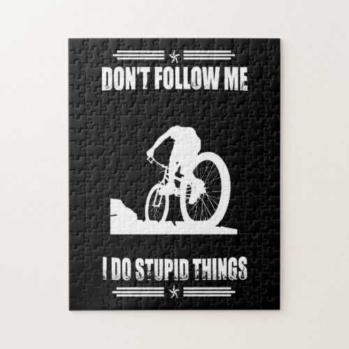 Funny Mountain Bike Quotes Biker Cyclist Jigsaw Puzzle