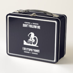 Funny Mountain Bike Quotes Biker Cyclist Metal Lunch Box