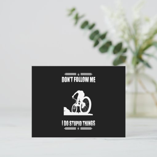 Funny Mountain Bike Quotes Biker Cyclist Postcard Zazzle