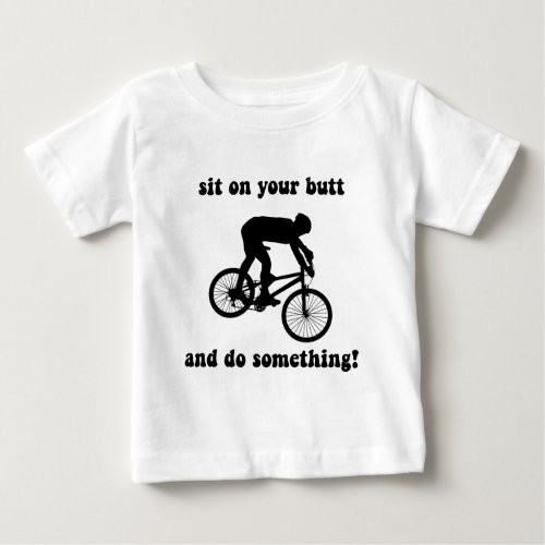 Funny mountain biking baby T_Shirt