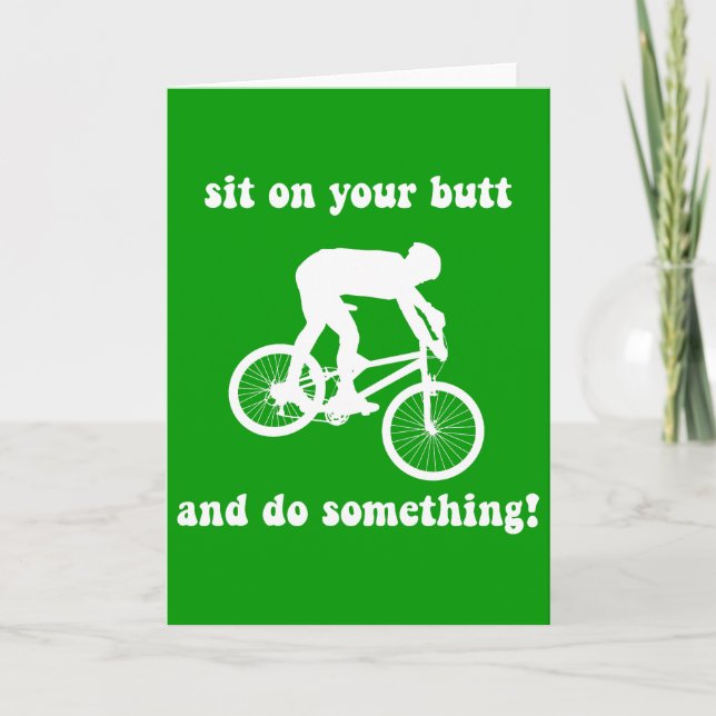 Funny mountain biking card (Front)