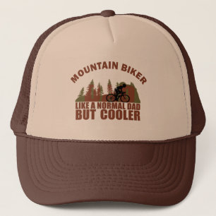 Funny Mountain Biking Dad Trucker Hat