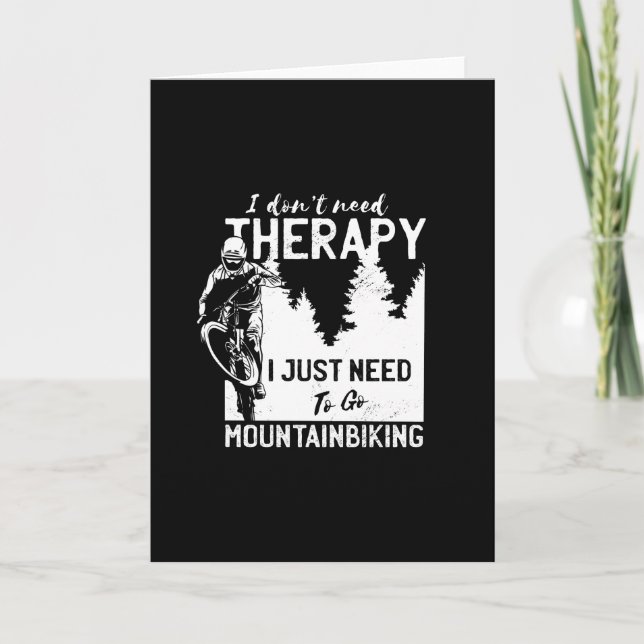 Funny Mountain Biking Gift for MTB Biker Card (Front)