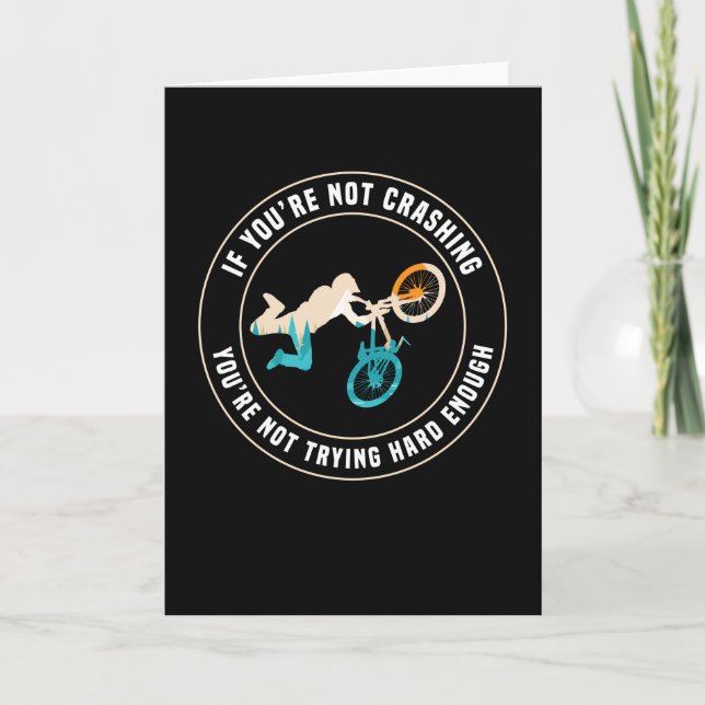 Funny Mountain Biking MTB Gift for Biker Card (Front)