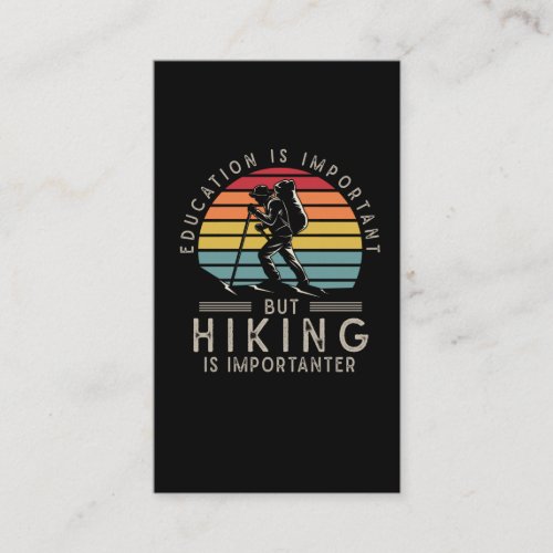 Funny Mountain Hiking Enthusiast Outdoor Hiker Business Card