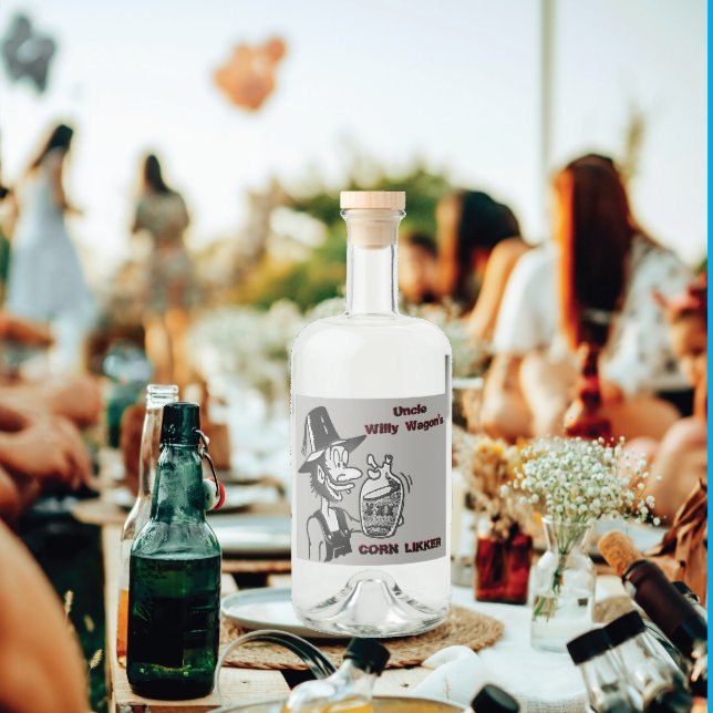 Funny Mountain Man 🏔️ Comical Hillbilly Liquor Bottle Label (Creator Uploaded)