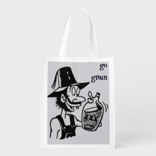 Funny Mountain Man 🏔️ Comical Hillbilly Name Grocery Bag