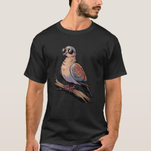 Funny Mourning Dove Wearing Sunglasses Bird Watchi T-Shirt