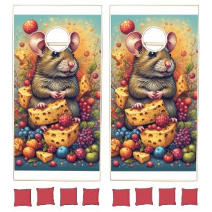 Funny Mouse Eating Cornhole Set